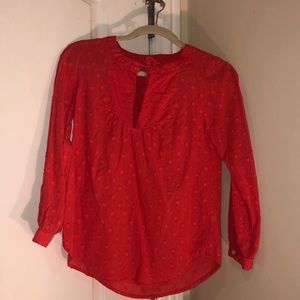 J Crew Orange/red blouse